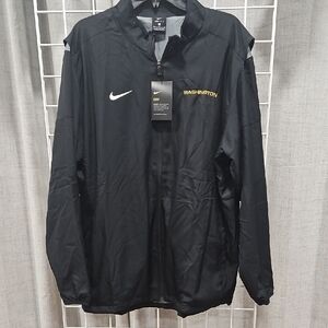 Nike Men's Washington Windbreaker Black with Gold Embroidery